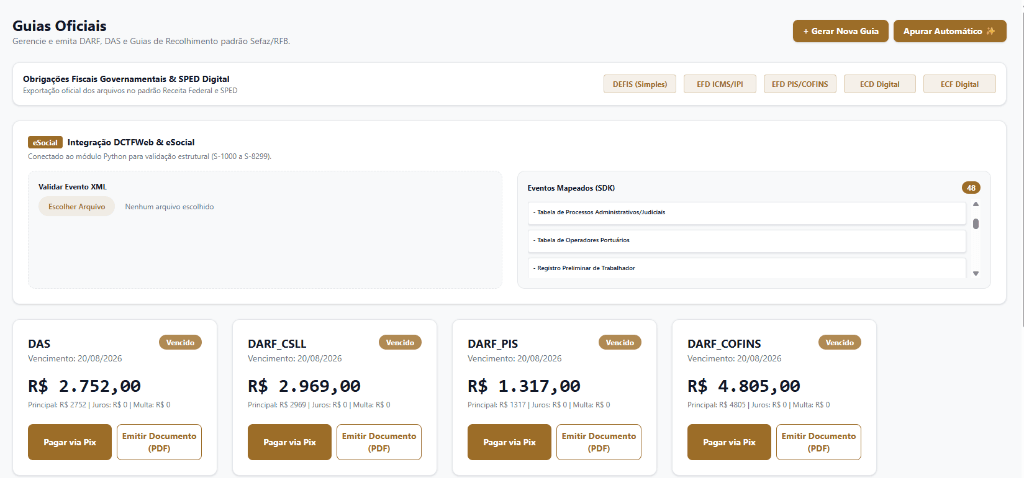 Guias Oficiais, DAS Simples & SPED Digital